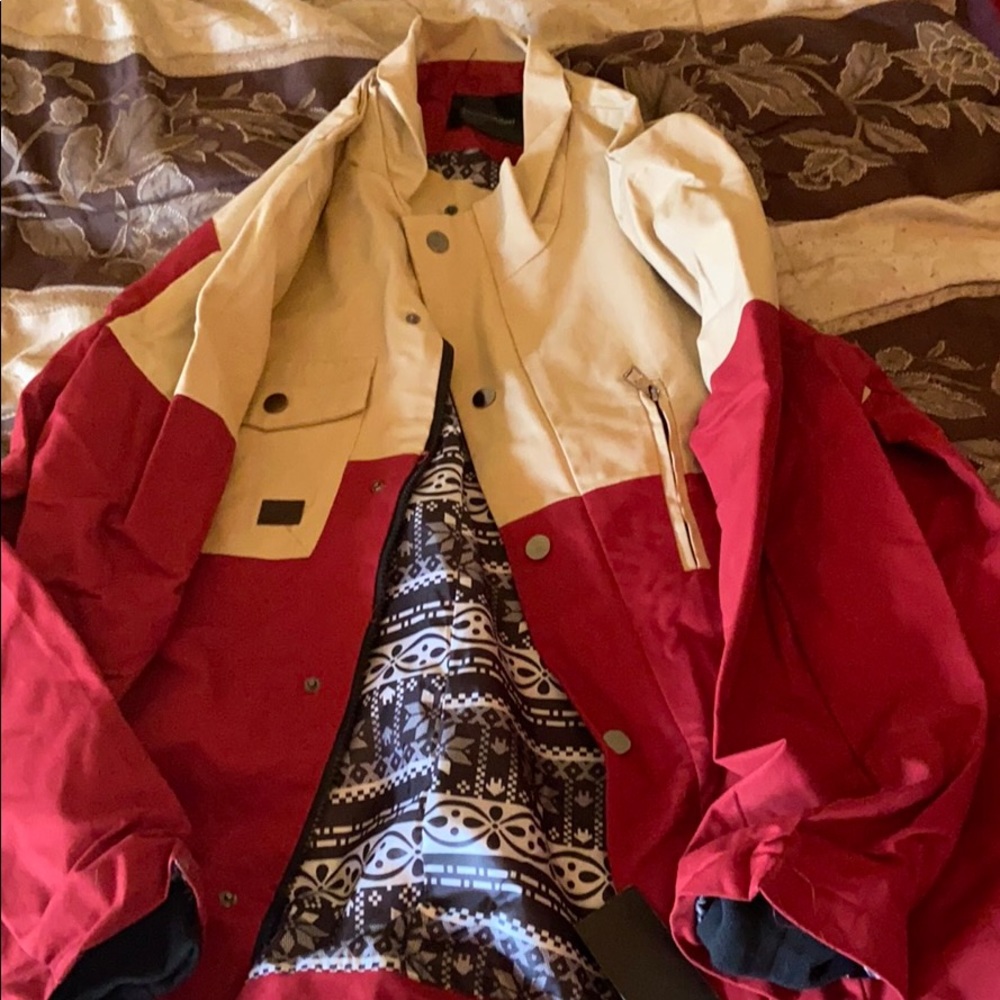Red and Beige spring jacket